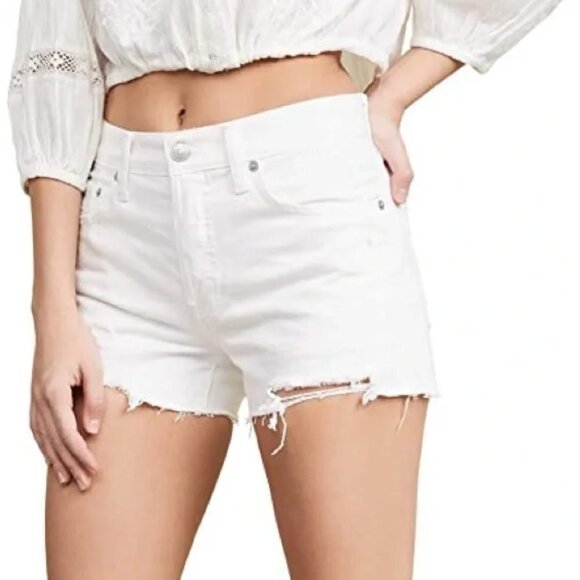 Free People Sofia White Denim Jean Shorts NWT 24 - Picture 4 of 5